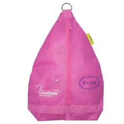 LICESAFE - roze met borduring | Hoofdluis bescherming